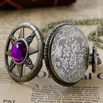 Women's Jewelry Design Exquisite Quartz Pocket Watch Necklace Elegant Retro Pendant Gift With FOB Chain Watches