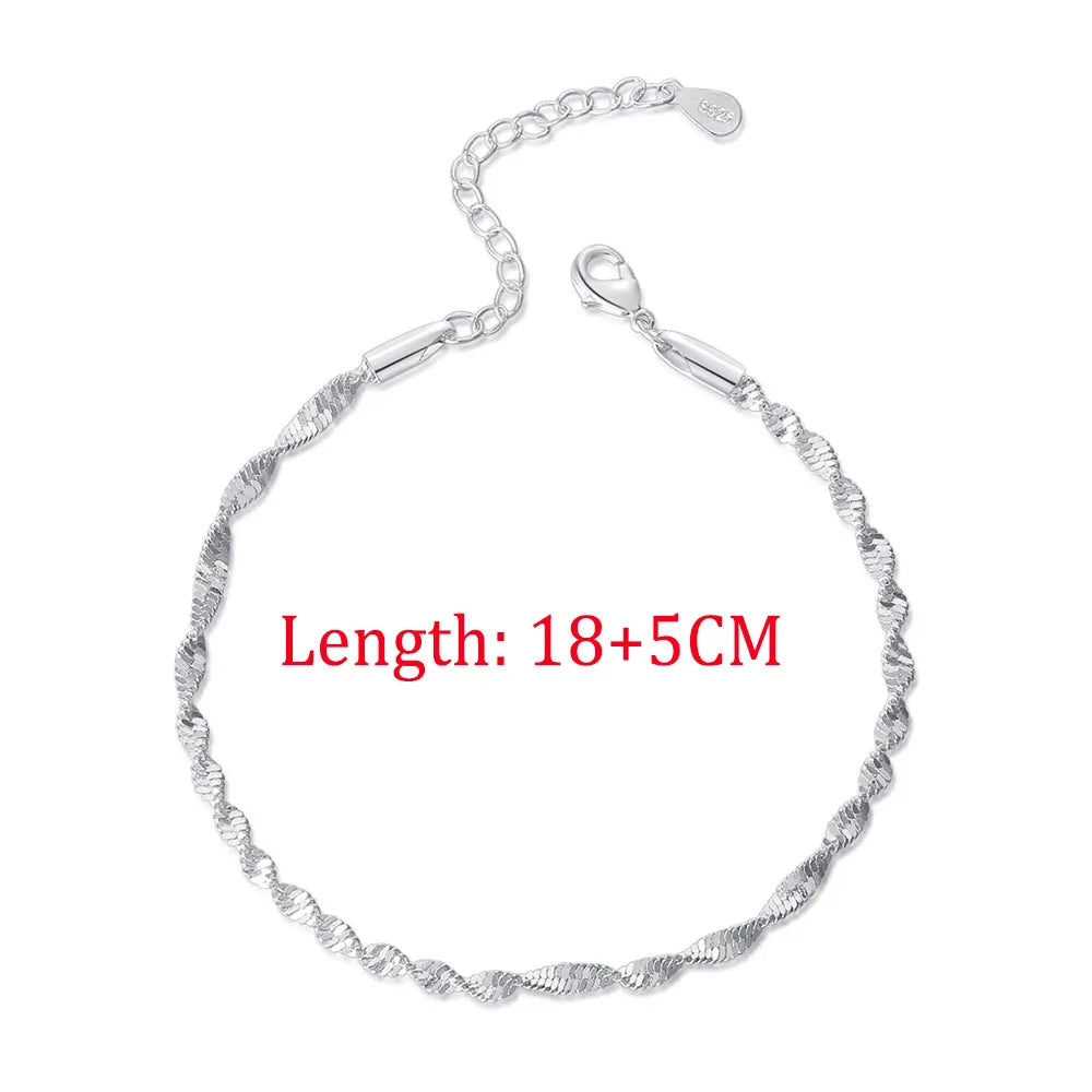 Women's jewelry Twist Bracelet For Women Friends Gifts Rose Gold Color Simple Bangle Hand Chains Kpop jewellery Wholesale KBH064