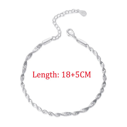 Women's jewelry Twist Bracelet For Women Friends Gifts Rose Gold Color Simple Bangle Hand Chains Kpop jewellery Wholesale KBH064