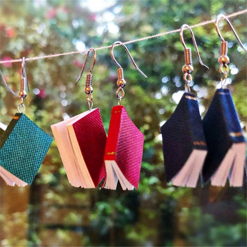 Fashion Teacher Gift Book Earrings Jewel Classical Handmade Loveliness Jewellery Gorgeous Wedding Statement Women for Her Gift