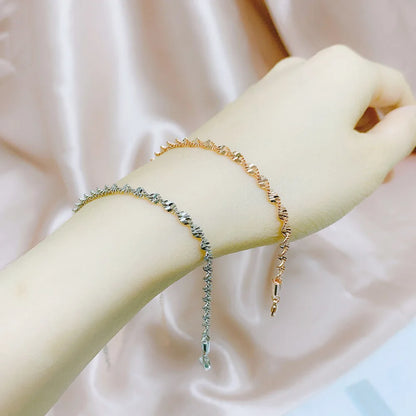 Women's jewelry Twist Bracelet For Women Friends Gifts Rose Gold Color Simple Bangle Hand Chains Kpop jewellery Wholesale KBH064